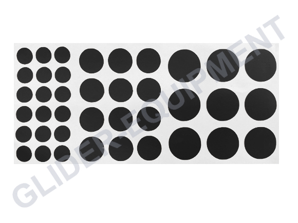 GE ronde sticker-set stickervel zwart [GE-IRSSZ]